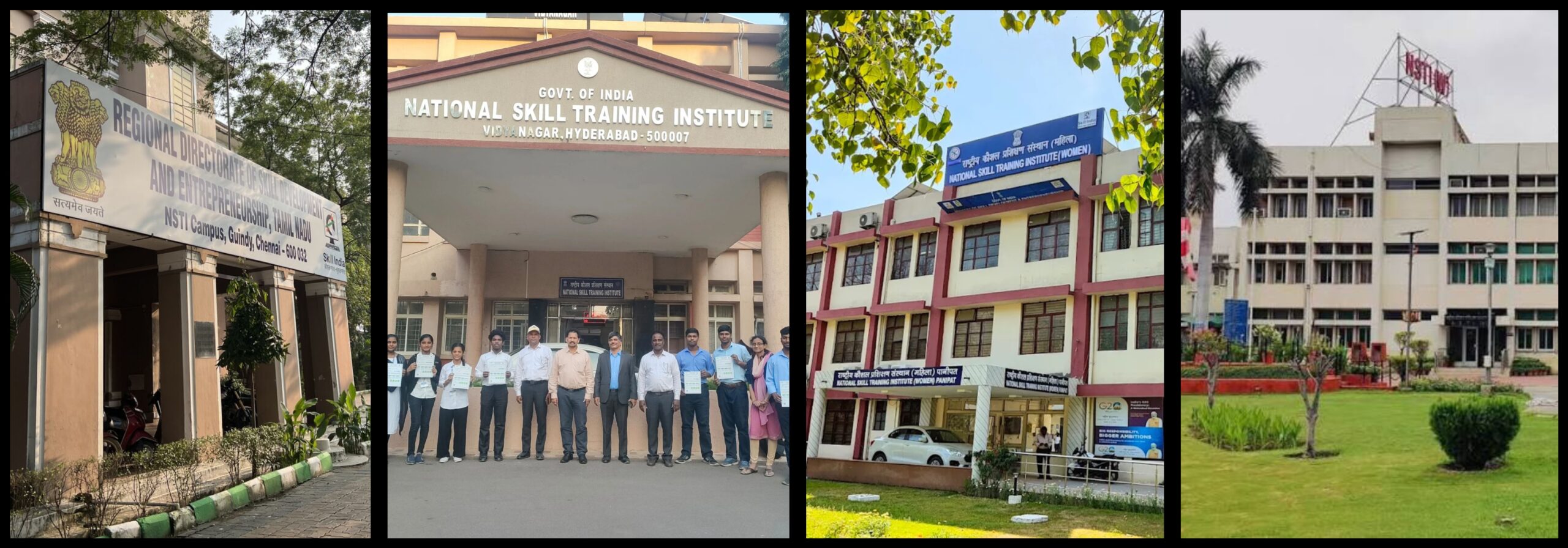 NSTI Chennai, Hyderabad, Panipat and Noida centres